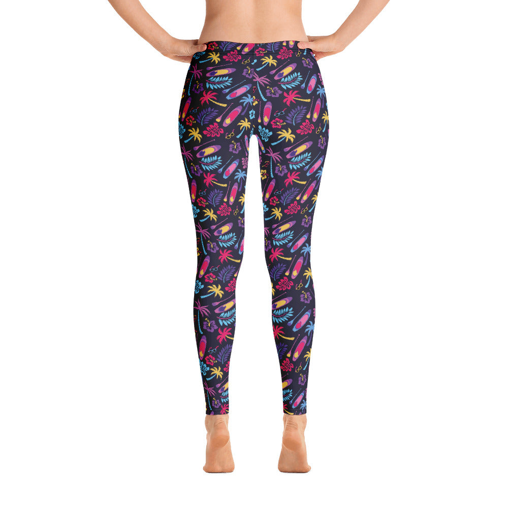 Black Palm Tahitian SUP - Paddle - Surf Leggings – LIVE LOVE SUP